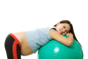 Pregnant woman exercising