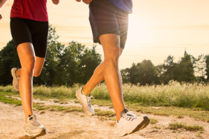 Young Couple Jogging in Park