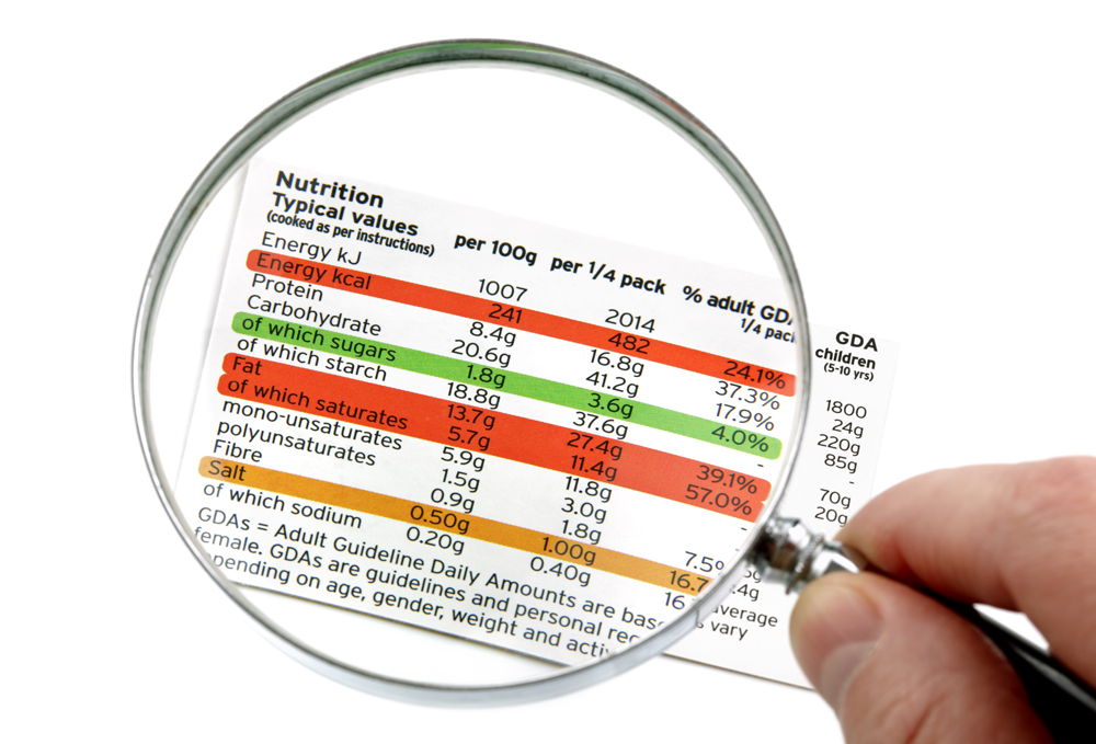 Nutritional label