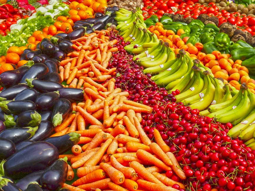 fruits veggies colorful