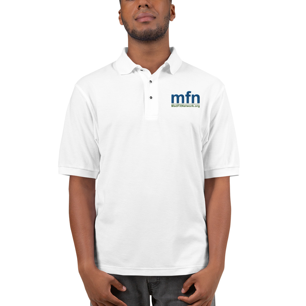 MFN Embroidered Polo (White) – Poly-Blend